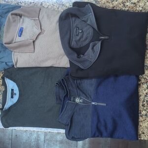 Men's 2XL Van Heusen Bass Tahari Gray and Blue Men's Shirts Bundle